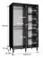 Stylischer Kleiderschrank mit Spiegel Jotunheimen 171, Farbe: Weiß - Abmessungen: 208 x 120,5 x 62 cm (H x B x T)