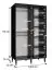 Schmaler Kleiderschrank mit fünf Fächern Jotunheimen 15, Farbe: Weiß - Abmessungen: 208 x 120,5 x 62 cm (H x B x T)
