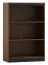 Regal Mojokerto 11, Farbe: Walnuss / Schwarz - Abmessungen: 121 x 80 x 39 cm (H x B x T)