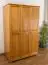 Massivholz-Kleiderschrank Kiefer, Farbe: Erle 190x120x60 cm Abbildung