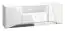 TV-Unterschrank Sydfalster 03, Farbe: Weiß / Weiß Hochglanz - Abmessungen: 56 x 160 x 41 cm (H x B x T), mit 2 Türen, 1 Schublade und 5 Fächern