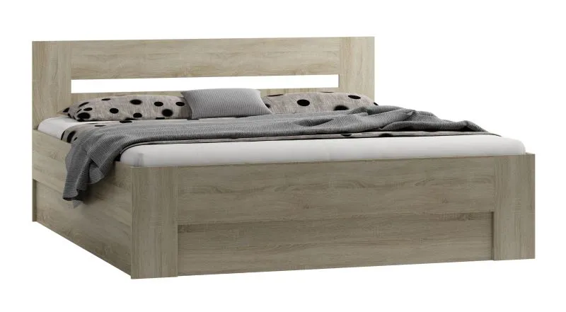 Doppelbett inkl. aufklappbarem Lattenrost, mit Stauraum, Liegefläche 160 x 200 cm, in Eiche Sonoma, hochwertig verarbeitet, langlebig