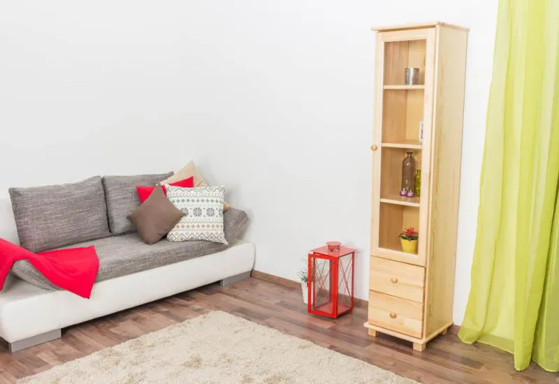 Geschirrschrank, Kiefer Massivholz, Farbe: Natur Abbildung