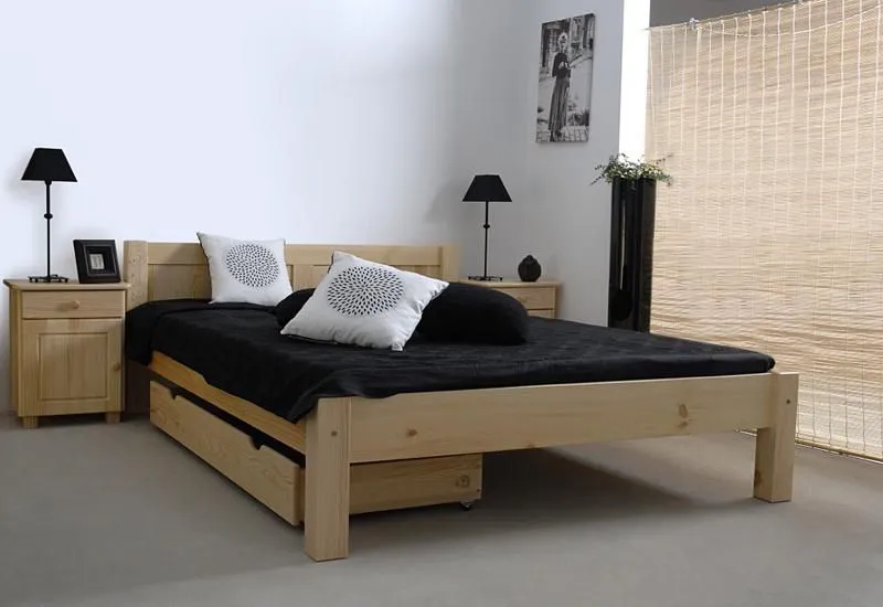 Kiefer Futonbett 160 x 200 cm Natur Abbildung