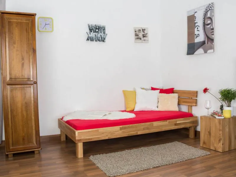 Eiche Bett 100 x 200 cm geölt Abbildung