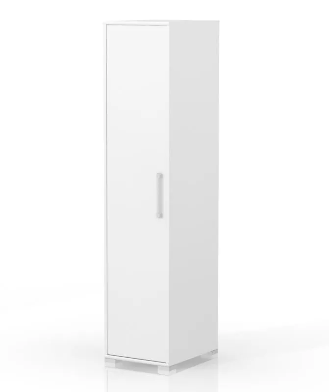 Kleiderschrank Jugendzimmer Weiß 198x44x56 cm Abbildung