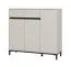Schuhschrank | 3 Drehtüren | Farbe: Kaschmir | ABS-Kanten | 1 Schublade | 8 Fächer | Maße: 118,5 x 40 x 109,5 cm | für den Eingangsbereich