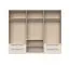 Drehtürenschrank mit vier Schubladen Neiafu 24, Farbe: Kaschmir, Soft-Close-System, Maße: 224 x 272 x 56 cm, drei Kleiderstangen, für Schlafzimmer