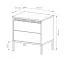 Nachtkommode Balta 13 | Farbe: Beige | zwei Schubladen | Push-to-open Funktion | Maße: 56 x 53,5 x 39,5 cm | ABS-Kantenschutz | für Schlafzimmer