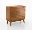 Schlafzimmer - Set I Engordany | 5-teilig | Farbe: Eiche Rustikal | Buche Vollholz massiv | lackiert | 2 Nachtkommode | 1 Doppelbett | 1 Kommode | 1 Kleiderschrank | hochwertige Verarbeitung