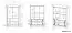 Kommode Sastamala 05, Farbe: Silbergrau - Abmessungen: 139 x 92 x 42 cm (H x B x T), mit 2 Türen, 2 Schubladen und 2 Fächern
