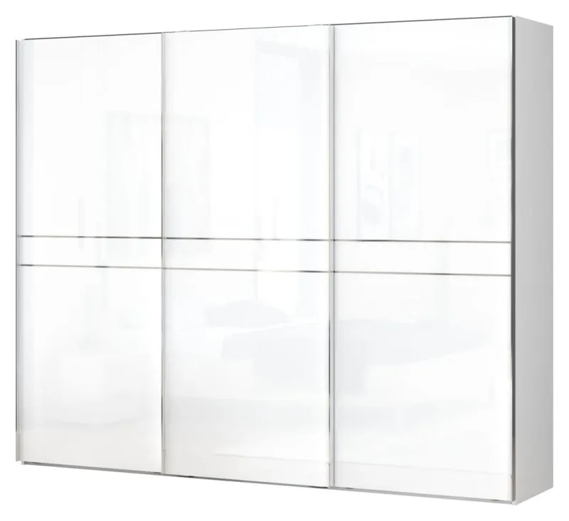 272 cm breiter Kleiderschrank mit 3 Türen | Farbe: Weiß Abbildung