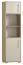 Schrank Curug 21, Farbe: Eiche / Buche hell - Abmessungen: 188 x 50 x 34 cm (H x B x T)