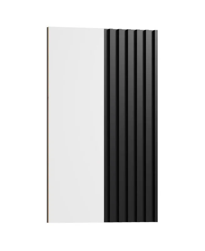 Spiegel mit schwarzen Lamellen, elegantes Design, 110 x 67 x 4 cm, ABS-Kanten, hochwertig verarbeitet, gut kombinierbar