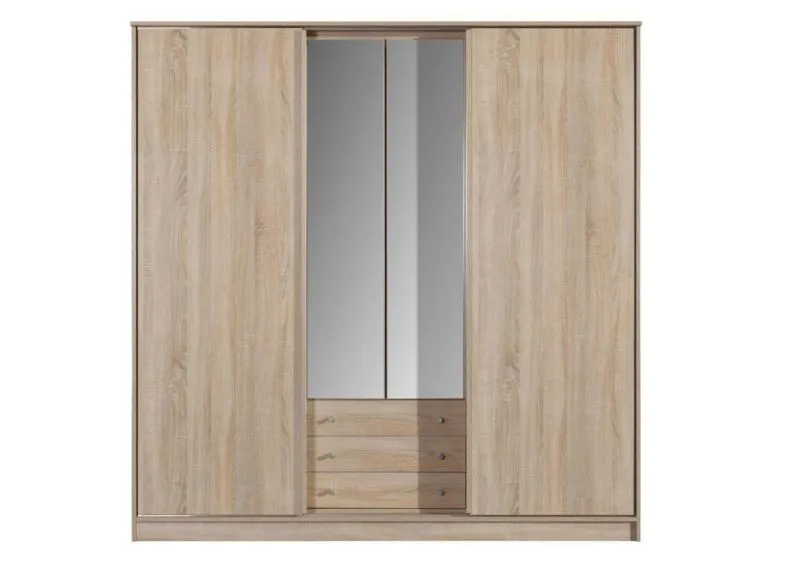 Kleiderschrank, Farbe: Sonoma Eiche 205x200x62 cm Abbildung