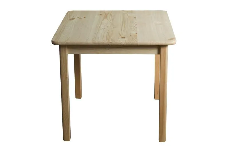 Massivholz Tisch 80x80 cm Kiefer, Farbe: Natur Abbildung