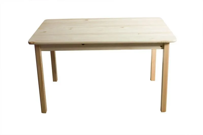 Massivholz Tisch 120x80 cm Kiefer, Farbe: Natur Abbildung