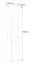 Helle Garderobe Bratteli 01, Farbe: Eiche Sonoma - Abmessungen: 203 x 90 x 32 cm (H x B x T), mit zwei Haken