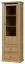 Vitrine Matam 04, Farbe: Eiche - 200 x 70 x 40 cm (H x B x T)