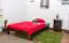 Einzelbett / Gästebett Kiefer Vollholz massiv Nussfarben A10, inkl. Lattenrost - Abmessung 120 x 200 cm