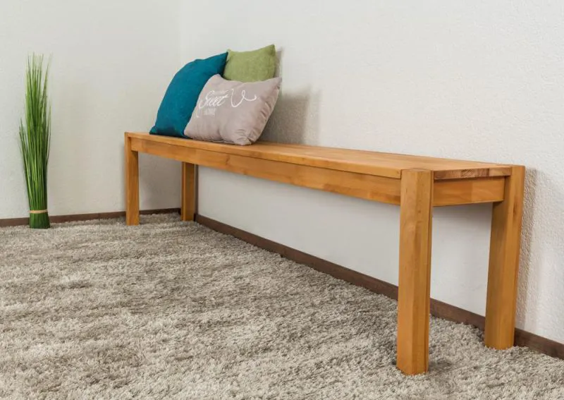 Hockerbank Buche Massivholz Abbildung