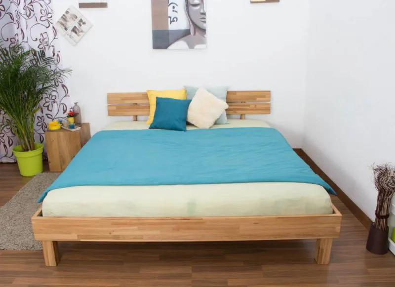 Bett 180 x 200 cm Eiche geölt Abbildung