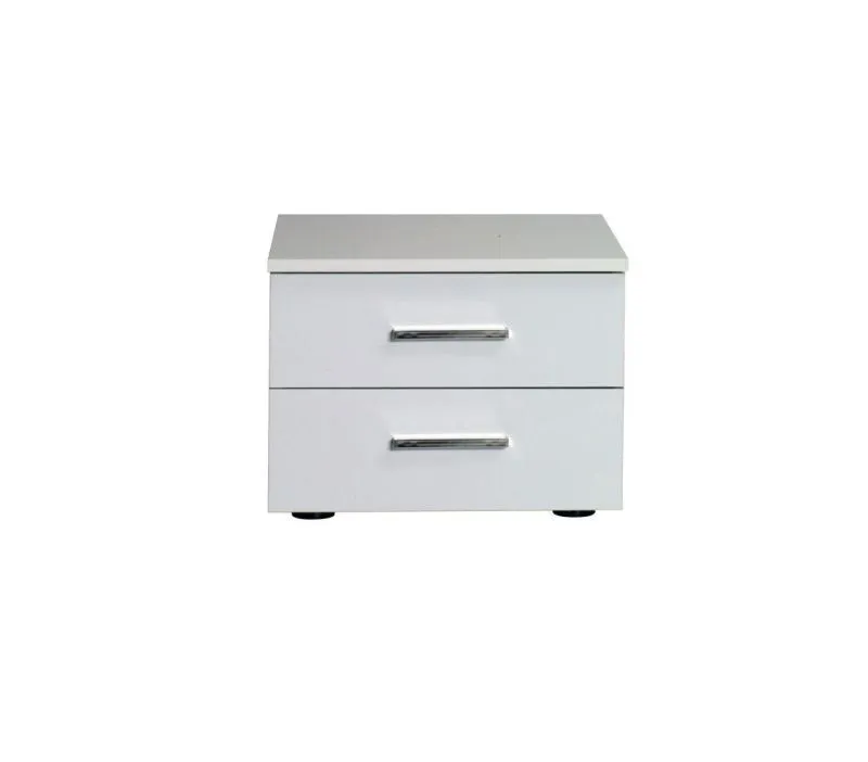 Nachtkommode Weiß 35x47x41 (HxBxT) MDF Abbildung