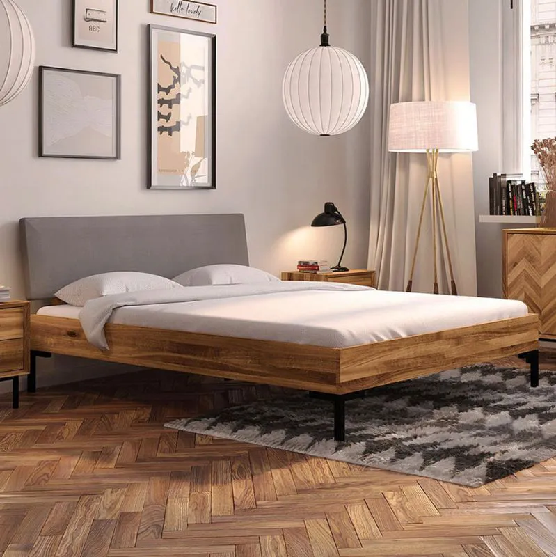 Buche-Bett massiv | 140 x 200 cm | Kernbuche | Geölt | Natur Abbildung