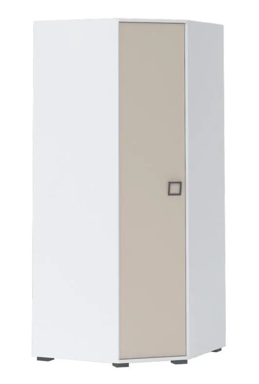 Kinder Eckschrank Weiß 198x86x86 cm Abbildung