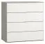 Kommode Bellaco 11, Farbe: Grau / Weiß - Abmessungen: 92 x 90 x 47 cm (H x B x T)