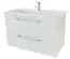 Heller Waschtischunterschrank Nadiad 25 mit 2 geräumigen Schubladen und Soft Close System, Weiß glänzend, 50 x 81 x 39 cm, stabil und langlebig