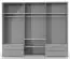 Drehtürenschrank / Kleiderschrank Siumu 34, Farbe: Weiß / Weiß Hochglanz - 224 x 272 x 56 cm (H x B x T)