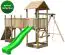 Spielturm aus Holz mit Rutsche, Kinderschaukel und Kletterwand "Wild Park"
