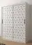 Eleganter Kleiderschrank mit modernen Design Dom 52, Farbe: Weiß matt - Abmessungen: 200 x 150 x 62 cm (H x B x T), mit fünf Fächern und zwei Kleiderstangen