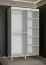 Kleiderschrank mit eleganten Marmor Muster Jotunheimen 27, Farbe: Weiß - Abmessungen: 208 x 120,5 x 62 cm (H x B x T)