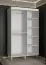 Schmaler Kleiderschrank mit fünf Fächern Jotunheimen 15, Farbe: Weiß - Abmessungen: 208 x 120,5 x 62 cm (H x B x T)