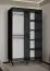 Schiebetürenschrank mit modernen Design Jotunheimen 280, Farbe: Schwarz - Abmessungen: 208 x 120,5 x 62 cm (H x B x T)