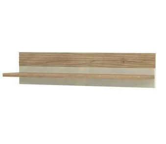 Hängeregal, Wandregal, Bücherregal - 110 cm breit, Farbe: Braun Abbildung