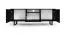 Stabiler TV-Schrank / TV-Möbel Zapopan 103, Maße: 56 x 150 x 40 cm, Farbe: Schwarz, Beine: Metall, Push-to-open Funktion, vier Fächer, ein Kabelloch