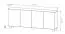 Kommode | 4 Türen | Farbe: Eiche Vicenza | 8 Fächer | Push-to-open Funktion | 200 x 38 x 80 cm | Sideboard | ABS-Kanten | Holzbeine | weiche Linien