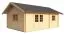 Gartenhaus G292 Natur inkl. Fußboden - 44 mm Blockbohlenhaus, Grundfläche: 22,42 m², Satteldach