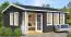 Gartenhaus G288 Carbongrau inkl. Fußboden - 44 mm Blockbohlenhaus, Grundfläche: 21,28 m², Satteldach