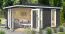 Gartenhaus G14 Carbongrau inkl. Fußboden - 40 mm Blockbohlenhaus, Grundfläche: 12,54 m², Zeltdach