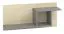 Jugendzimmer - Hängeregal / Wandregal Jurupa 09, Farbe: Buche / Platingrau - Abmessungen: 41 x 92 x 24 cm (H x B x T)