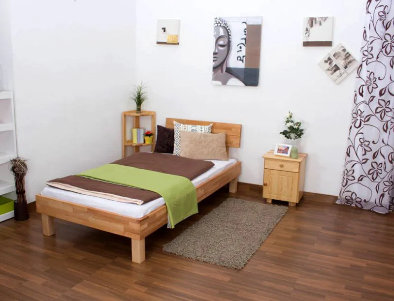 Kernbuche Futonbett 100 x 200 cm geölt Abbildung