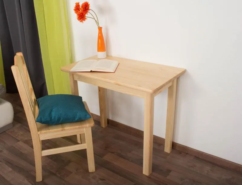 Esszimmertisch 50x90 cm Kiefer massiv, Farbe: Natur Abbildung