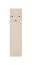 Schmale Garderobe mit Lamellen Design Petkula 17, Farbe: Beige hell, ABS-Kantenschutz, Haken: Schwarz, sehr stabil und robust, 3 Haken, für Vorraum