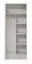 82 cm breiter Kleiderschrank mit 2 Türen | Farbe: Weiß Abbildung