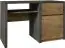 Schreibtisch Selun 11, Farbe: Eiche Dunkelbraun / Grau - 75 x 120 x 53 cm (H x B x T)
