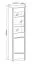 Vitrine Faleula 02, Farbe: Eiche / Grau - 196 x 50 x 43 cm (H x B x T)